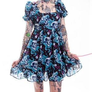 Sourpuss Dead Sea Cream Puff Dress - Size Large - like new